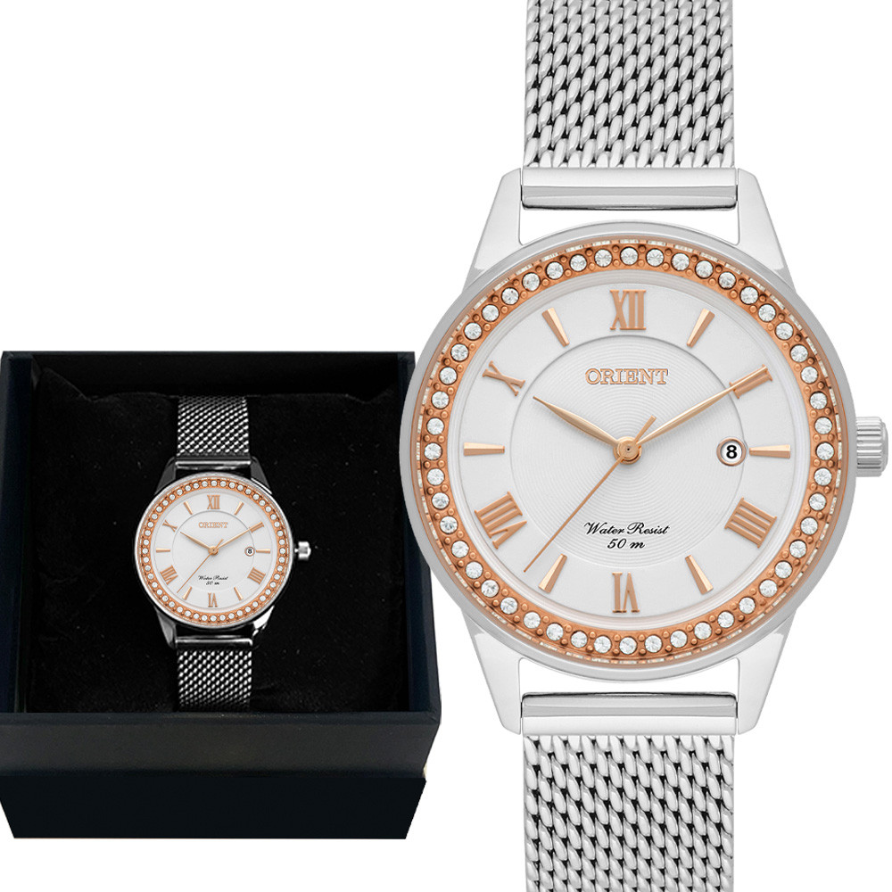 Relógio Orient Feminino Prata Analógico Original Prova Dágua em Oferta na Shopee