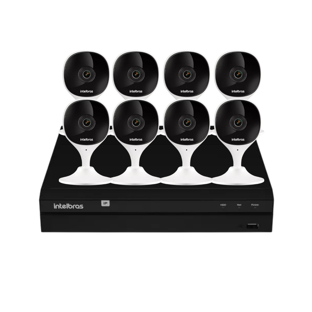 Kit 8 Câmeras Intelbras Imx-c Full Hd Nvd  1408 Intelbras Sem  Hd