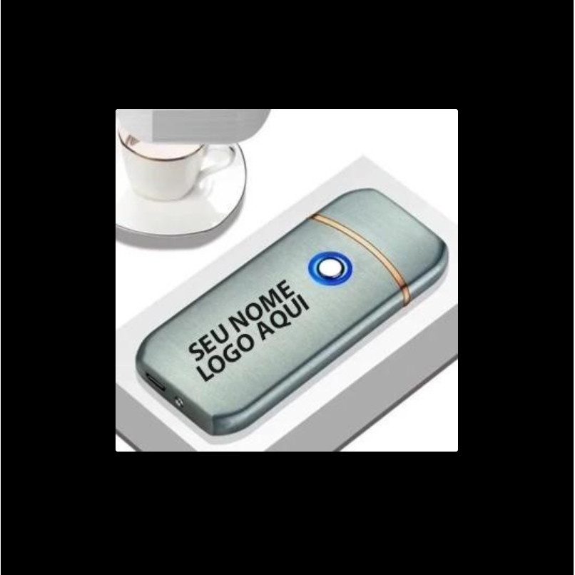 Esqueiro Eletrônico Elétrico Usb Com Botão Anti Vento isqueiro Recarregável Portátil Luxo Personalizado