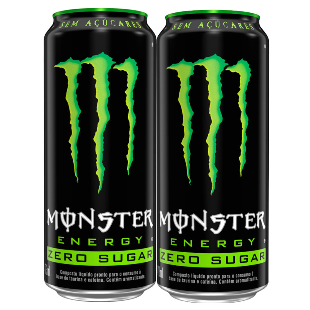 Kit 2 Energético Monster Energy Zero Açúcar 473ml - Food & Beverages