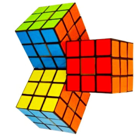 Kit 25 Cubo Mágico Kit 25 Unidades tamanho5x5 cm Cores 3x3