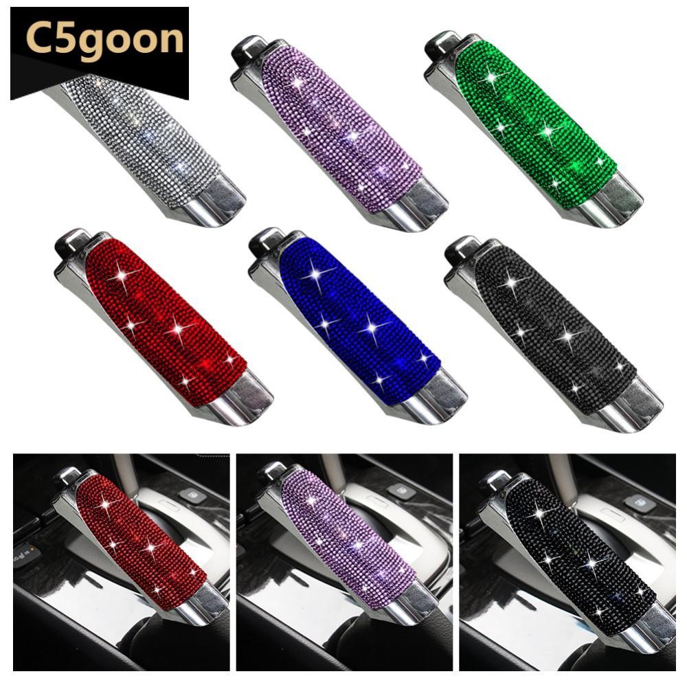 C5GOON 1 Peça Capa De Freio De Mão De Carro Estilo Incrustado De Diamantes Bling Acessórios De Modificação De Interiores