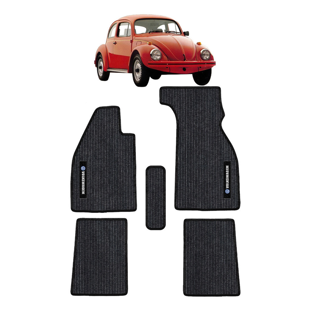 Kit de tapetes 5 peças específico Fusca 1938 39 40 ... 01 02 2003 PVC