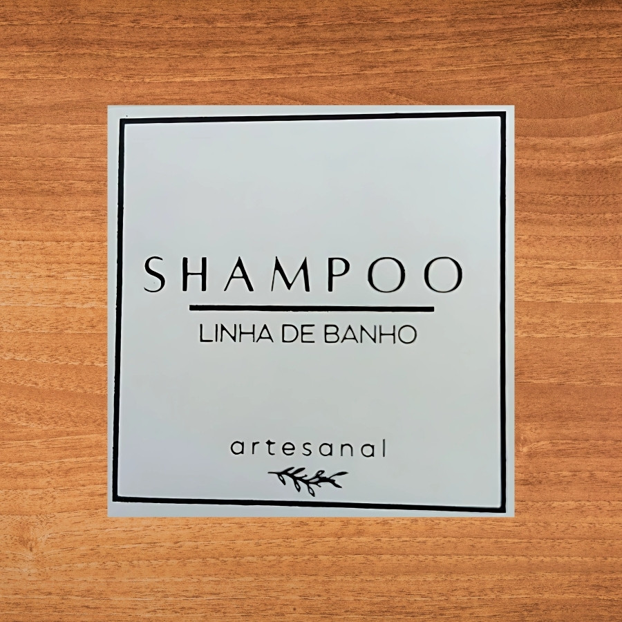 Adesivo Quadrado Decorativo Shampoo Black - 4x4cm - 20 unidades - Stickr - Rizzo
