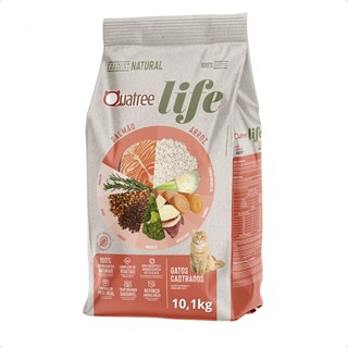 Ração Quatree Life Gatos Castrados Salmão e Arroz - 10,1Kg