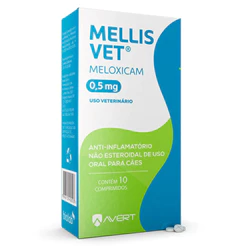 Anti-inflamatório Mellis Vet Meloxicam 0,5mg Com 10 Comprimidos para Cães