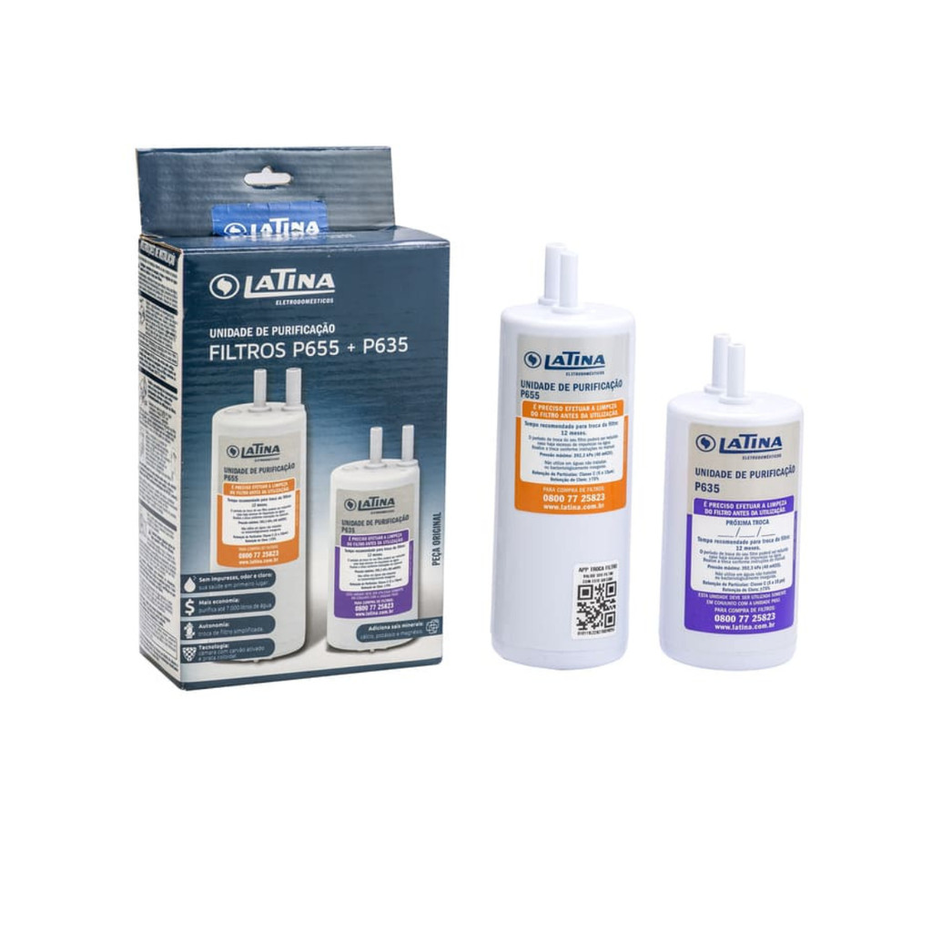 Filtros Reposição Latina P635+P655 Aplicado PA755 XPA775 PN555 VITAPLUS VITASALI VITASUPRA VITAULTR