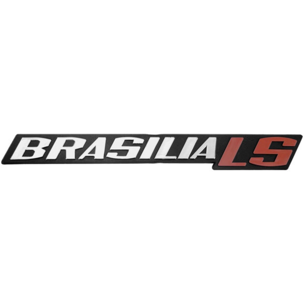 EMBLEMA VW BRASILIA LS REGUA PRETO VERMELHO