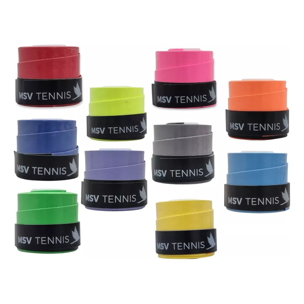 Kit 5 Overgrip Msv Cyber Wet 0,6mm Tênis Beach Tennis Padel