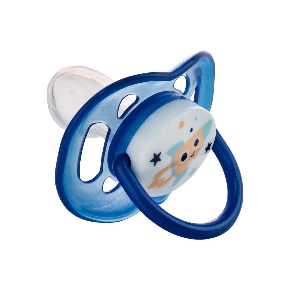 Chupeta Decorada Astronauta Azul Menino Plasutil em Oferta na Shopee