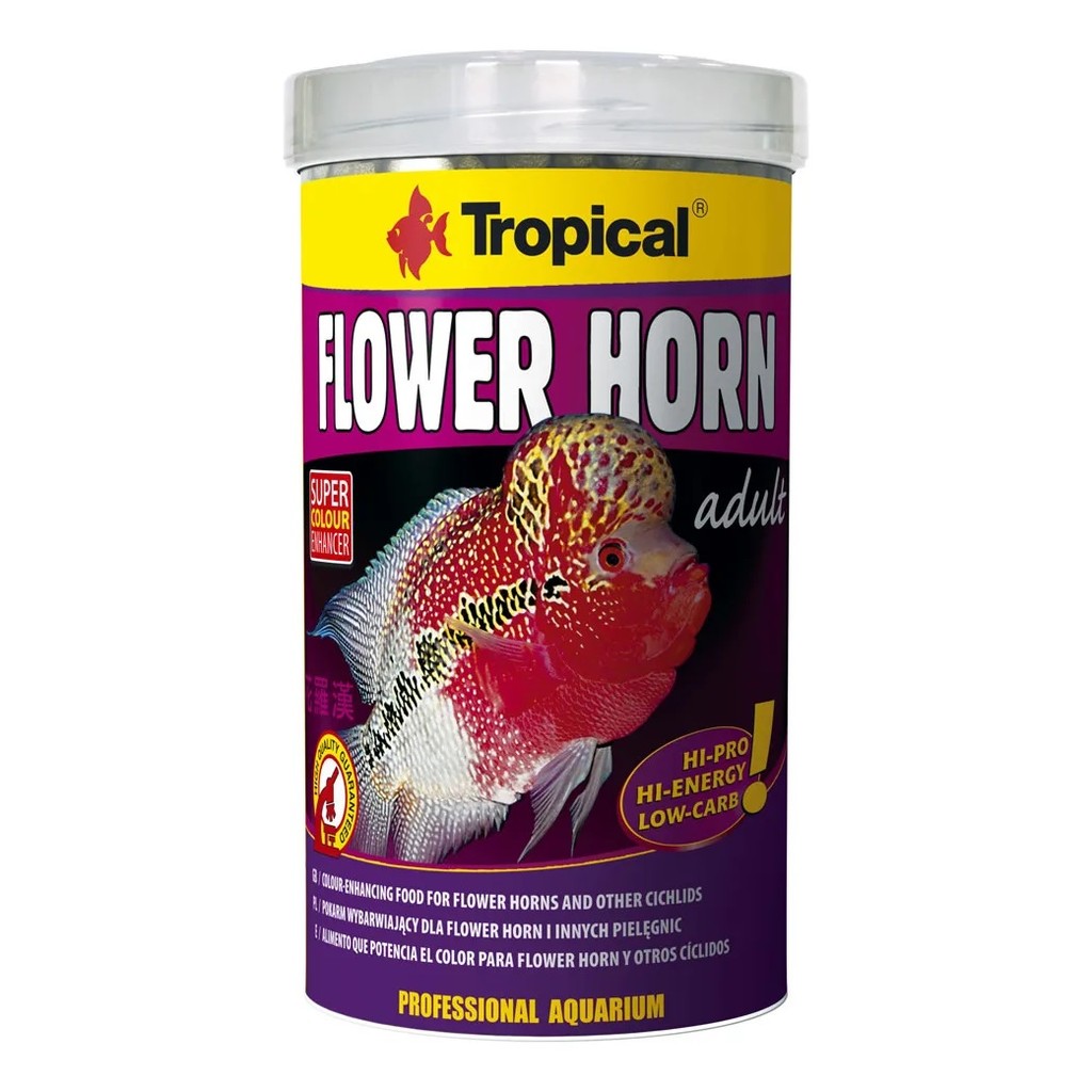 Ração Para Flowerhorn Tropical Flower Horn Adult Pellet 190g