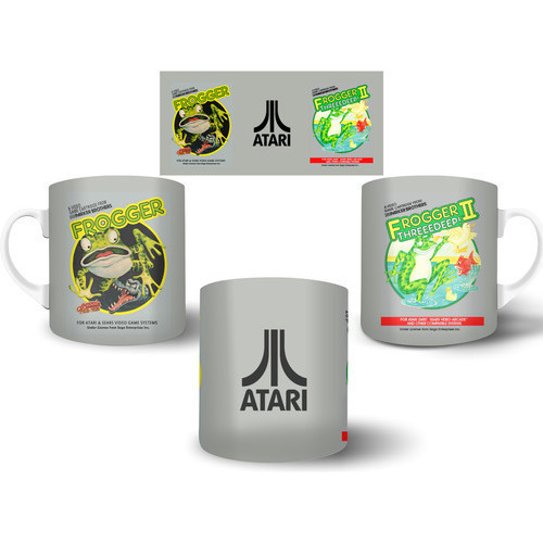 Caneca Atari Frogger Jogo Do Sapinho Branca Arcade 2600