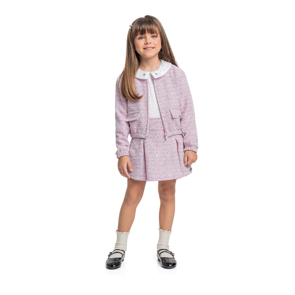 Jaqueta Cropped Infantil para Menina Quimby
