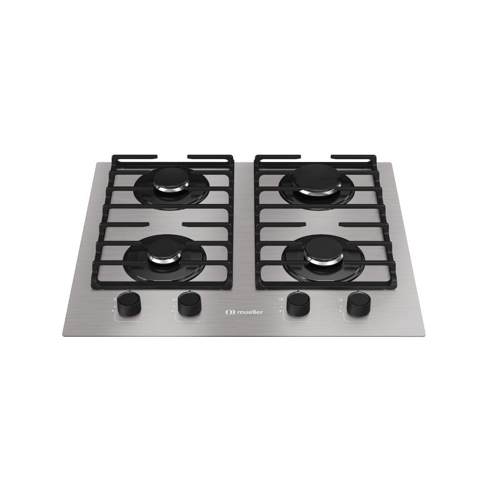 Cooktop 4 Bocas a Gás Mueller com Mesa de Alumínio e Ultra Chama Bivolt - MCG4BL em Oferta na Shopee