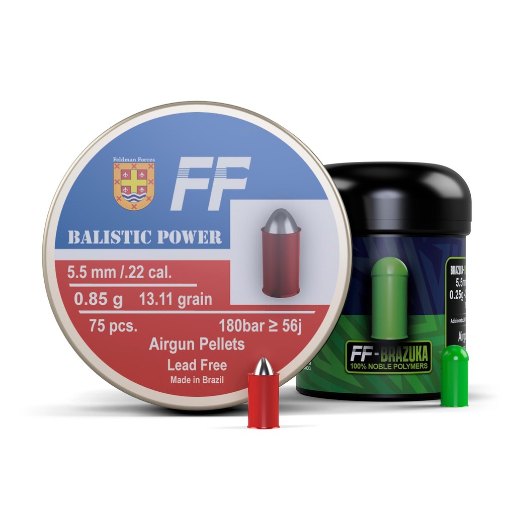 Kit 2 Chumbinhos Balistic Power e Brazuka 5.5mm – FF em Oferta na Shopee