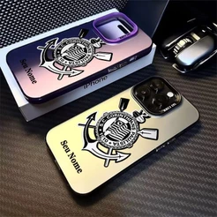 capa Para infinix Hot 60 Pro + 60i 50i 40i hot40 50 Nome Caso Personalizado Clube Corins Paulista Prata Fosco Capa Dura