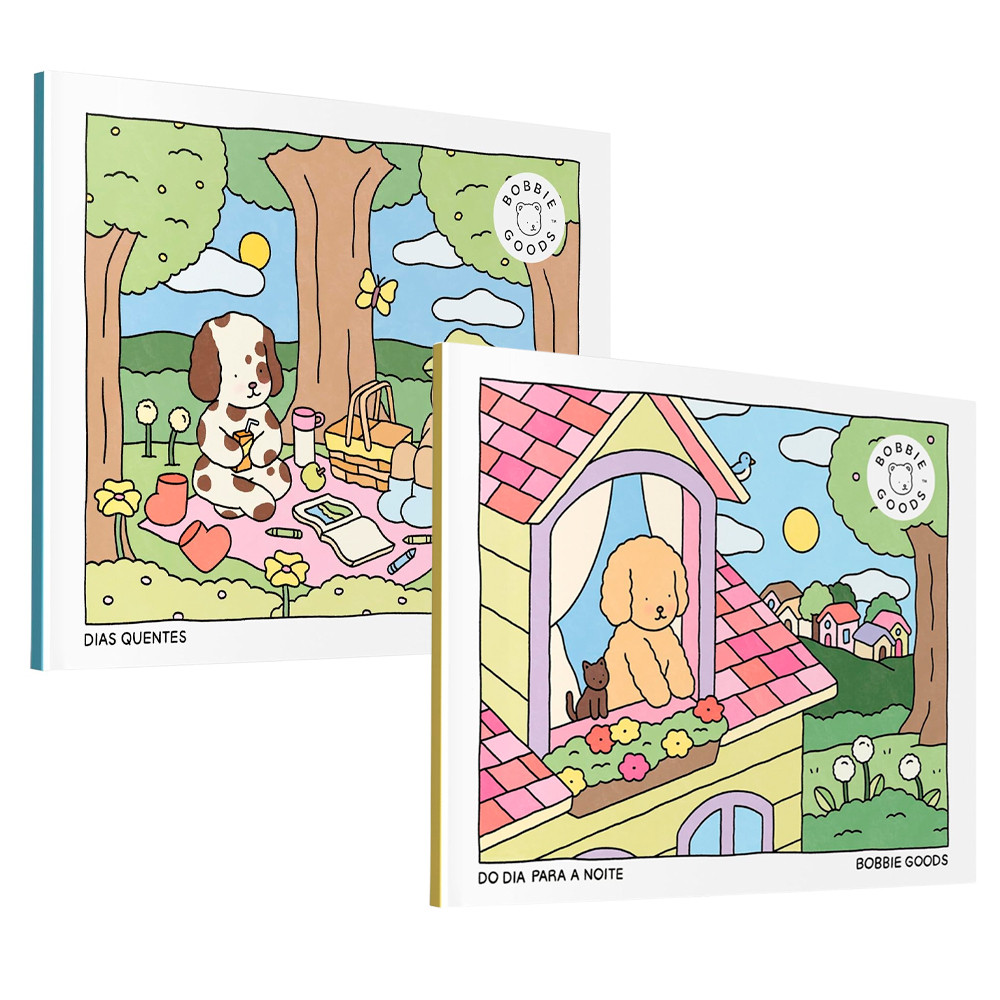Kit Do Dia Para a Noite + Dias Quentes - Kit Bobbie Goods | Livro de Colorir