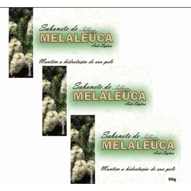 Kit Com 3  Sabonete em Barra Antisséptico De Melaleuca 90g - Bionature
