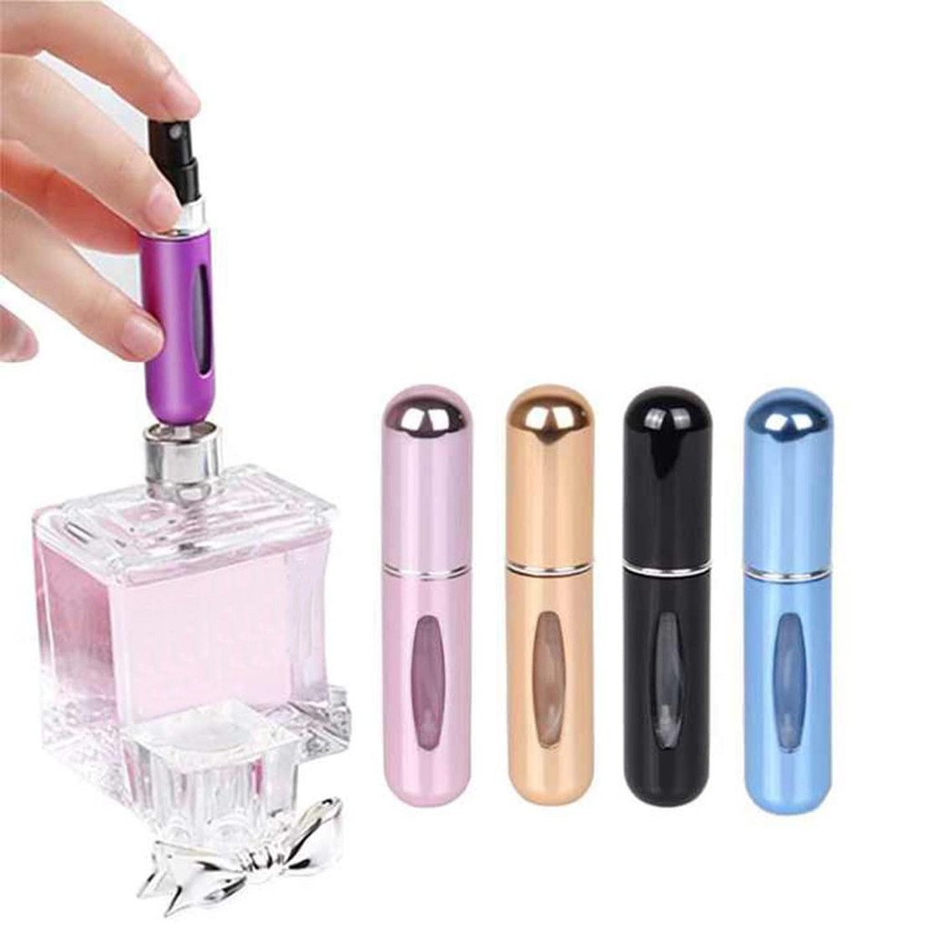 KIT 2 Mini frasco portátil de atomizador de perfume recarregável, frasco de perfume atomizador, spray de perfume recarre