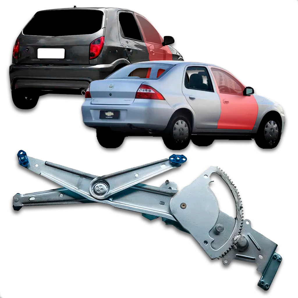 Maquina Vidro Eletrico Chevrolet Celta Prisma 4 Portas Lado Passageiro com Encaixe de motor 8 Dentes Sem Motor em Oferta na Shopee