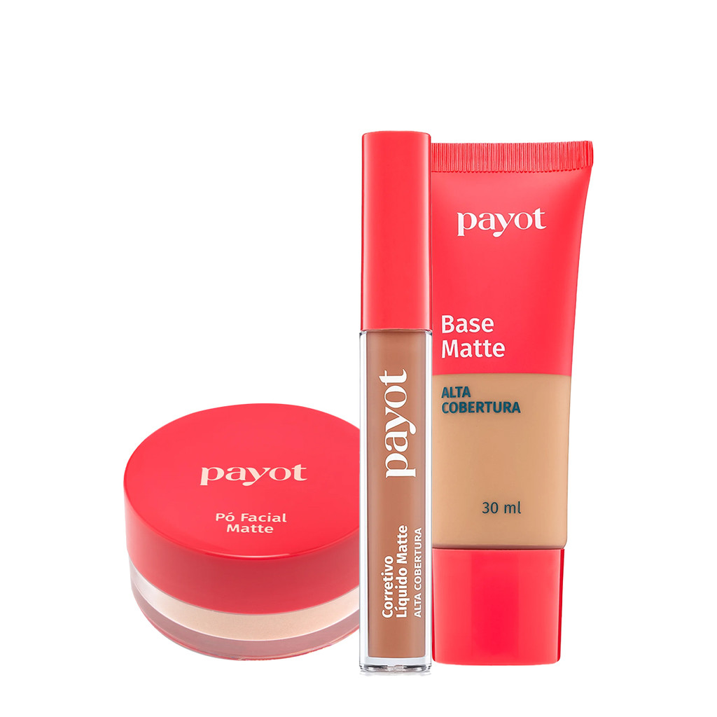 Kit Payot Alta Cobertura Base Corretivo Cor 3 e Pó Solto (3 produtos) em Oferta na Shopee