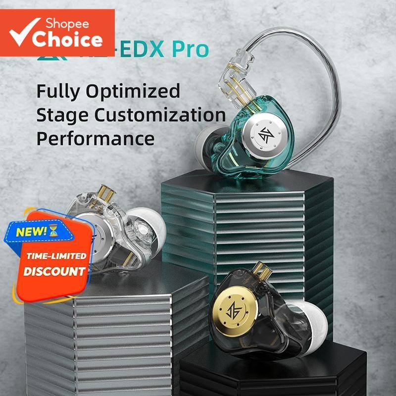 KZ EDX Pro Fones De Ouvido Unidade Dinâmica De Alta Qualidade Cabo Destacável De Grau Temperatura