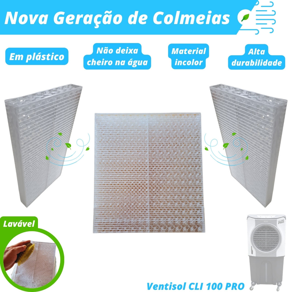 Colmeia Plástica Lavável para Climatizador - Ventisol CLI 100 PRO