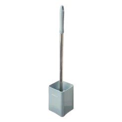 Escova Sanitária com suporte Cabo inox 56cm Banheiro vassoura para Vaso sanitário