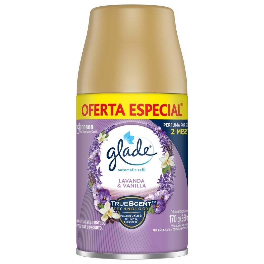Refil Odorizador de Ambiente Automatic Glade Lavanda & Vanilla 260ml  Oferta Especial em Oferta na Shopee