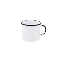 Caneca Esmaltada 06 - Branco - 160ml - 6x6cm - 1 unidade - Rizzo