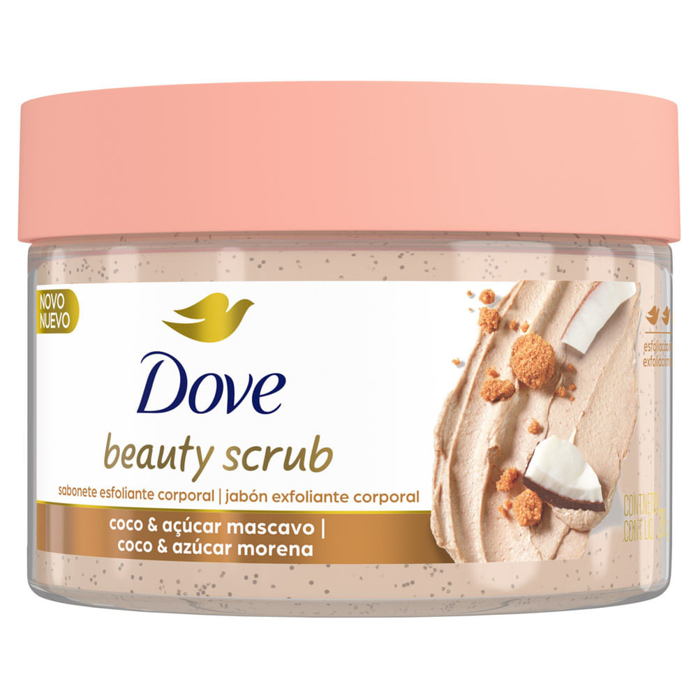Sabonete Esfoliante Corporal Dove Beauty Scrub Coco e Açúcar Mascavo 280g