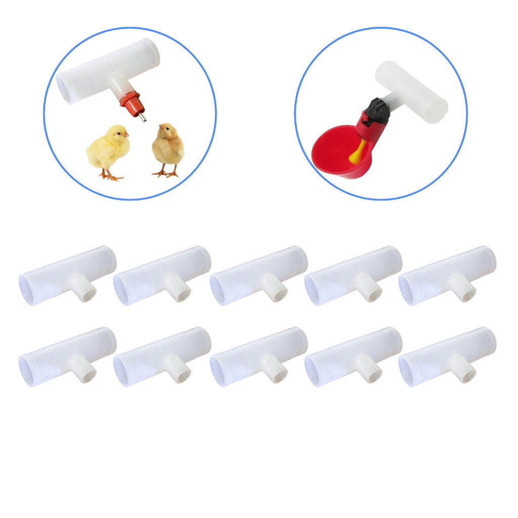Kit 10 Un. Adaptador Conector T 20mm para Bebedouro Copinho e Nipple – Aves Galinha Frango em Oferta na Shopee