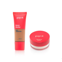 Kit Base Alta Cobertura Cor 7.0 + Pó Facial Cor Matte1 Chérie Payot