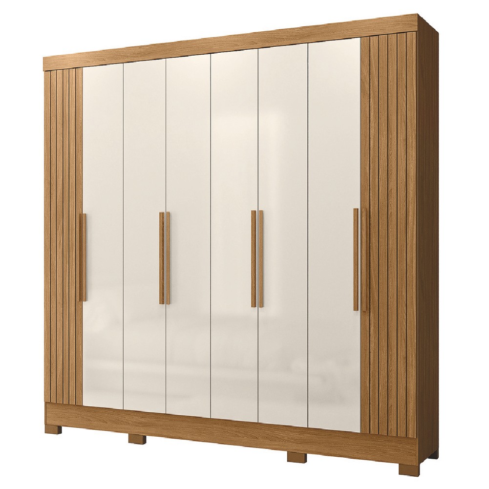 Guarda Roupas Casal Ripado 8 Portas 4 Gavetas Diamante Moval em Oferta na Shopee