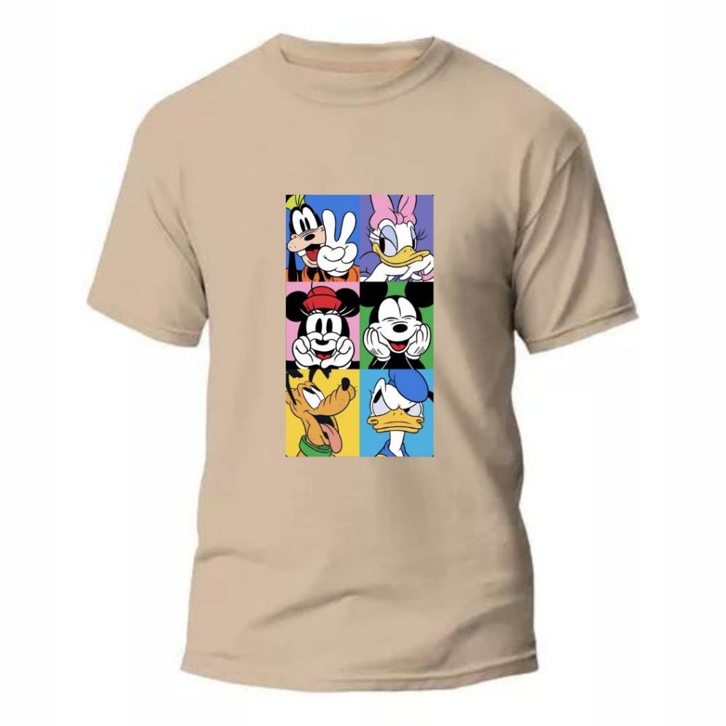 Camisa básica T-shirt estampada camiseta masculina feminina personalizada do Mickey Mouse Minnie Mouse Mar