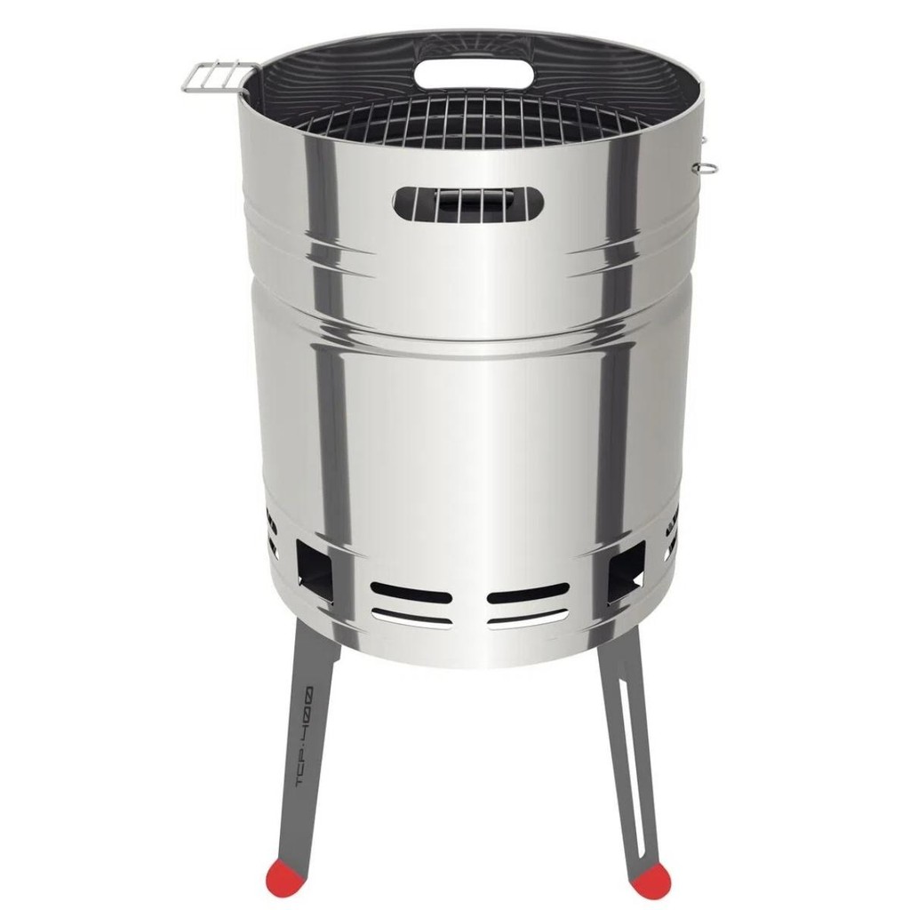 Churrasqueira a Carvão TCP 400 em Aço Inox com Bandeja para Carvão Tramontina - 26500006