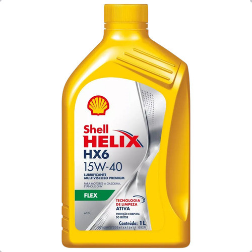 Óleo De Motor Shell Helix 15w40 Hx6 Flex Semi Sintético em Oferta na Shopee