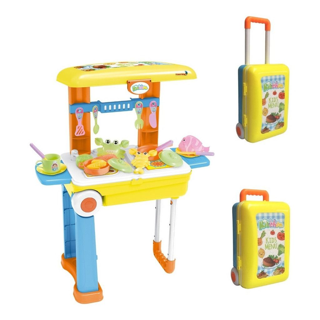 KIT COZINHA INFANTIL 3 EM 1 VIRA MALA E MOCHILA- BW103 em Oferta na Shopee