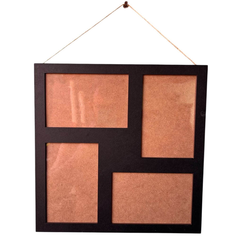 Porta-Retrato Decorativo para 4 Fotos 10x15 cm – MDF com Acabamento Preto preto 4 foto pendurar em Oferta na Shopee