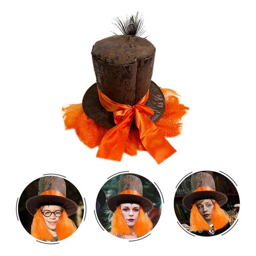 Chapéu Cartola Peruca Chapeleiro Maluco Filme Alice Cosplay