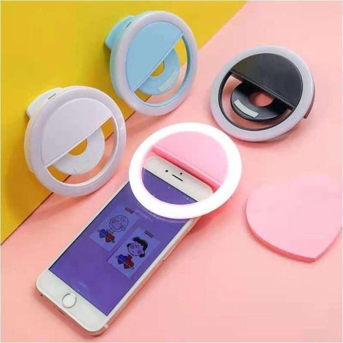 Ring Light Clip Selfie com LED para Celular Universal