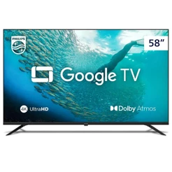 Smart TV Philips PUG7019 4K UHD de 58" Google TV Dolby Vision/Atmos e Google Assistente