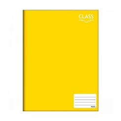Caderno Brochura Pequeno 14x20cm 80 Folhas Class Amarelo Foroni
