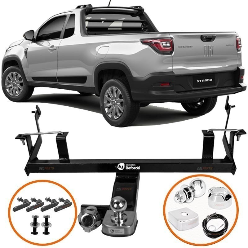 Engate Fixo Reboque Strada Freedom Homologado Inmetro 500kg