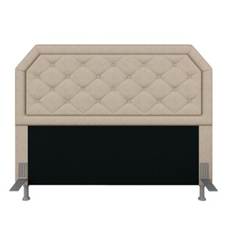 Cabeceira Estofada Cama Box Queen Florença Suede Bege - Móveis Arapongas em Oferta na Shopee