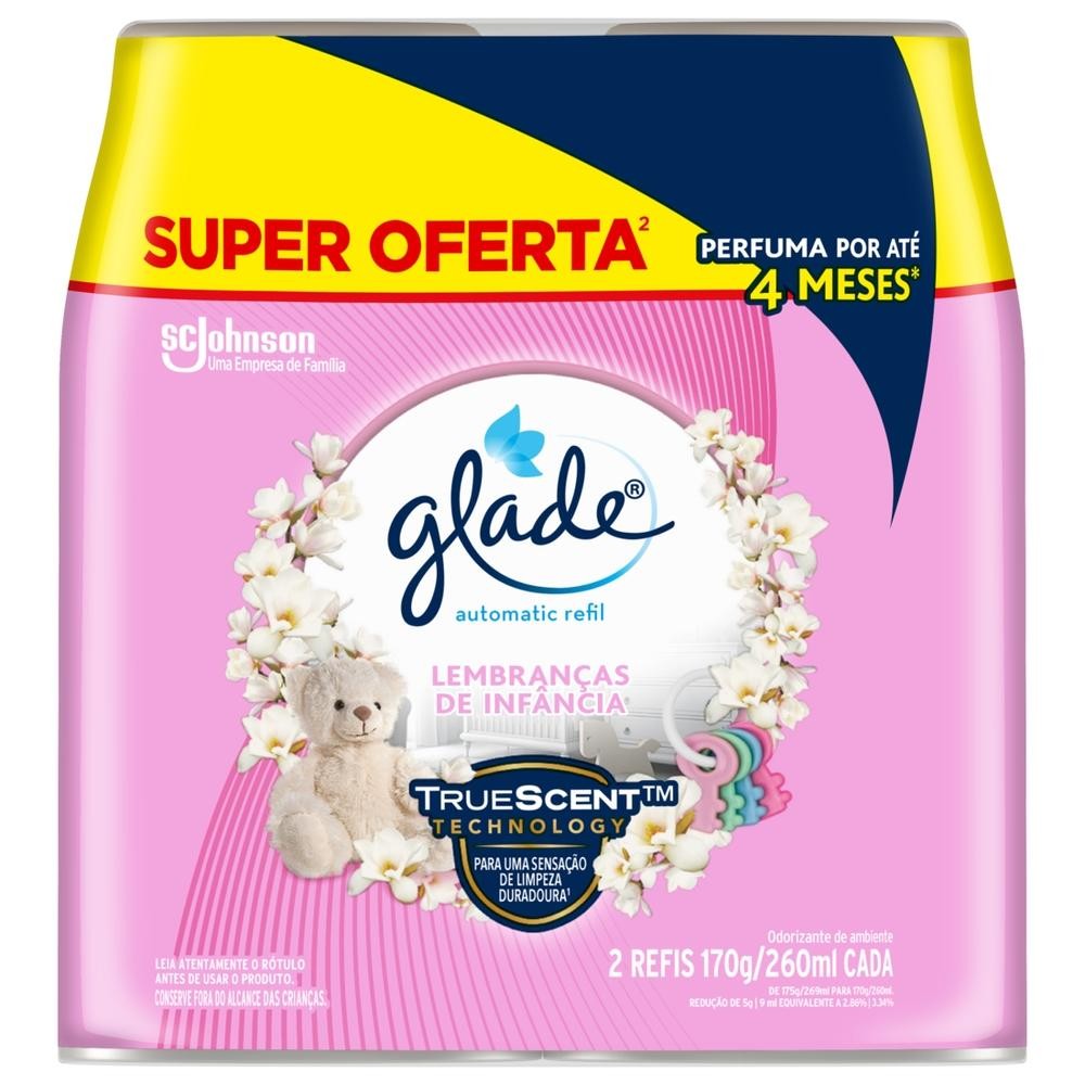 Pack Odorizador de Ambiente Automatic Refil Glade Lembranças de Infância com 2un de 260ml em Oferta na Shopee
