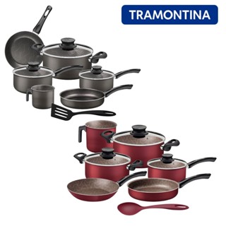 Jogo de Panelas Paris 7 Peças com Frigideiras Antiaderentes Tramontina em Oferta na Shopee