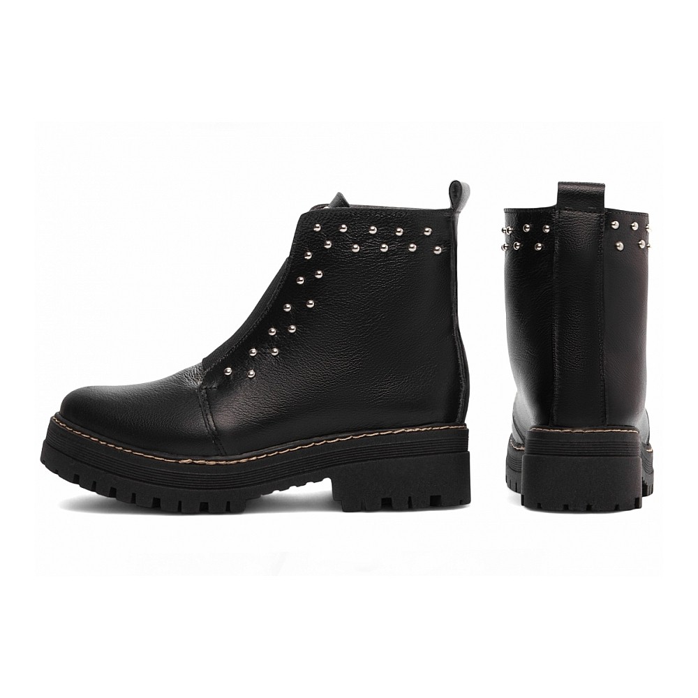 Bota Coturno Sola Tratorada Couro