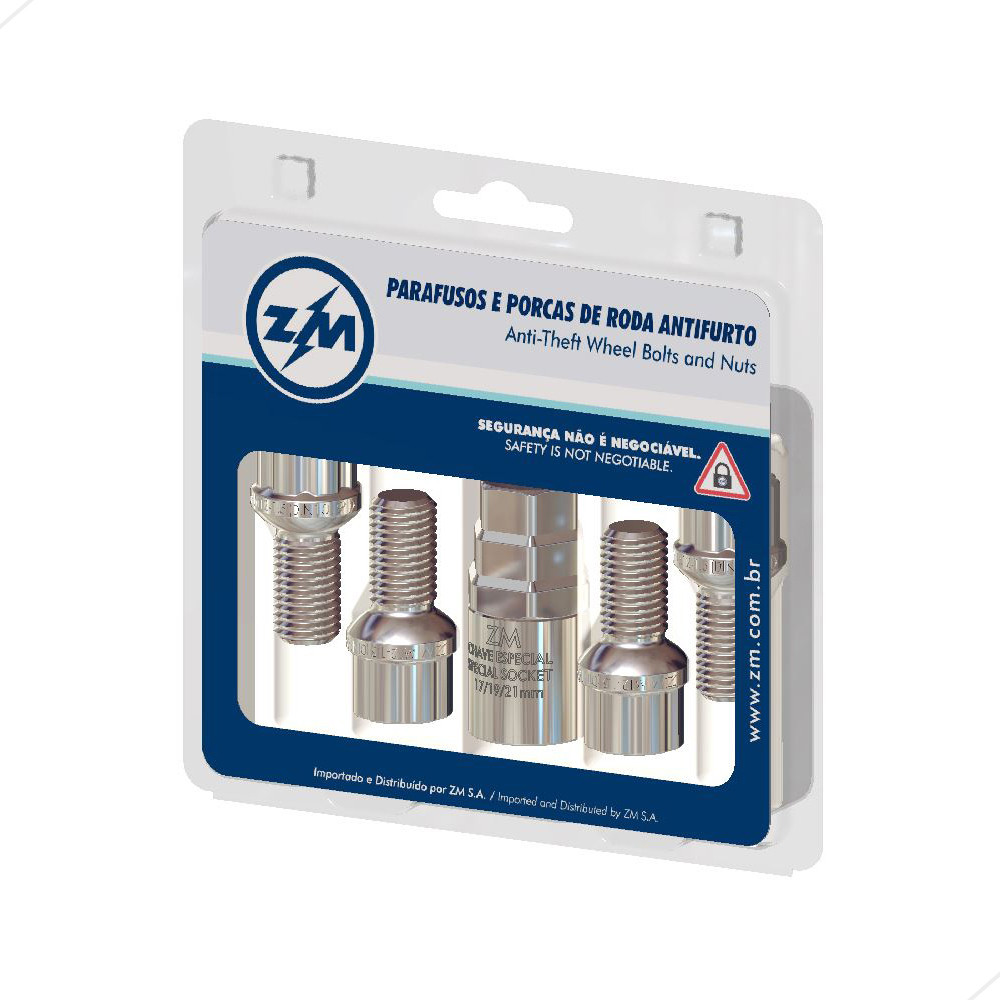 Kit Parafuso de Roda Antifurto ZM4301258 em Oferta na Shopee
