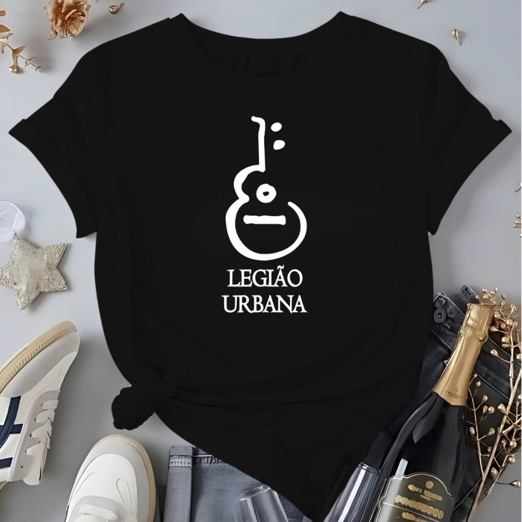 Camiseta Femenina Legião Urbana Blusa 100%Algodão em Oferta na Shopee